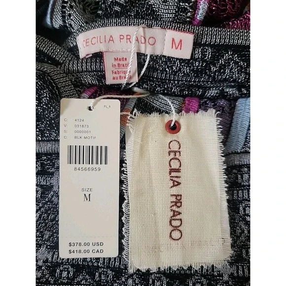 Cecilia Prado Anthro Brazil New Striped Deep-V Jumpsuit Multi‎ Boho Chic Knit M - Picture 2 of 9